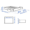 NORDLI Bed frame with storage and mattress, white/Åkrehamn medium firm, 140x200 cm