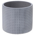 BÄCKDRÅG Plant pot, dotted surface/white grey, 9 cm