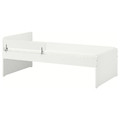 SLÄKT / NATTAPA Bed frame w guard rail+slat bd base, white, 90x200 cm