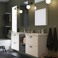 ENHET Bathroom, anthracite/white, 164x43x65 cm