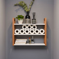 GoodHome Nantua Natural & White Wall shelves