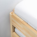 UTÅKER Stackable bed with 2 mattresses, pine/Åfjäll medium firm, 80x200 cm