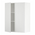 METOD Wall cabinet with shelves/2 doors, white/Stensund white, 80x100 cm