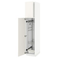 METOD High cabinet with cleaning interior, white/Veddinge white, 40x60x200 cm