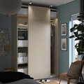 PAX / HASVIK Wardrobe with sliding doors, grey-beige/grey-beige, 150x66x236 cm