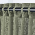 DYTÅG Curtains, 1 pair, grey-green, 145x300 cm