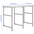 ENHET Countertop w supp side panels/legs, anthracite/white laminate, 139x63.5x87.5 cm