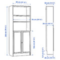 BILLY / HÖGADAL Bookcase with doors, white, 80x30x202 cm