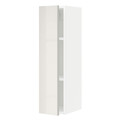 METOD Wall cabinet with shelves, white/Ringhult light grey, 20x80 cm