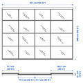 SKYTTA / FÄRVIK Sliding door combination, aluminium/white glass, 326x240 cm
