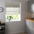 RINGBLOMMA Roman blind, white/green/striped, 80x160 cm