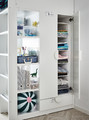 SMÅSTAD Loft bed, white with frame/with desk with 3 drawers, 90x200 cm