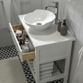 HEMNES / VÄSTERSJÖN Open wsh-stnd w drw/wash-basin/tap, white, 82x48x90 cm