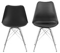 Chair Eris, 1pc, PP/faux leather, black/chrome