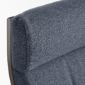 POÄNG Armchair and footstool, black-brown/Gunnared blue