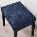 SAKARIAS Stool, black/Kvillsfors, 39x51x49 cm