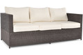 Outdoor 3-seat Sofa MALAGA, brown