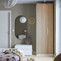 PAX / FORSAND Wardrobe combination, white/white stained oak effect, 75x60x236 cm