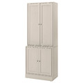 HAVSTA Storage combination with doors, grey-beige, 81x47x212 cm