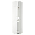 METOD High cab f fridge/freezer w 3 doors, white/Ringhult white, 60x60x240 cm