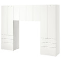 SMÅSTAD / PLATSA Storage combination, white/white, 240x42x181 cm