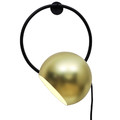 GoodHome Wall Lamp Toroba 1-p E27, black/gold