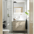 HAVBÄCK / TÖRNVIKEN Wash-stnd w drawers/wash-basin/tap, beige/white marble effect, 82x49x79 cm