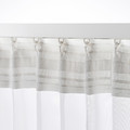 GLASÖRT Sheer curtain, 1 piece, light yellow/grey-turquoise, 300x300 cm