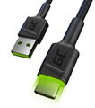 Green Cell Cable GCRay USB - USB-C 120cm, LED backlight