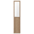 OXBERG Panel/glass door, oak effect, 40x192 cm