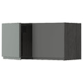 METOD Wall cabinet with 2 doors, black/Voxtorp dark grey, 80x40 cm