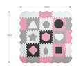 Milly Mally Floor Mat Puzzle Jolly Pink Grey 10m+