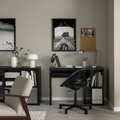 KALLAX / ELDBERGET Desk and chair, black-brown/dark grey black