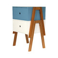 Nightstand Bedside Table Crane, white