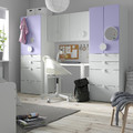 SMÅSTAD / PLATSA Storage combination, white/lilac, 240x57x181 cm