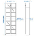 BILLY / OXBERG Bookcase, white, 80x237x30 cm