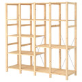 IVAR 4 sections/shelves, pine, 179x50x179 cm