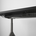 IDÅSEN Desk, black, dark grey, 120x70 cm