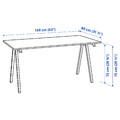 TROTTEN Desk, white, 160x80 cm