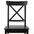 SKOGSTA / INGOLF Table and 6 chairs, acacia/black, 235x100 cm