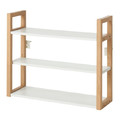 GoodHome Nantua Natural & White Wall shelves