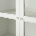BILLY / OXBERG Bookcase, white, glass, 80x30x202 cm