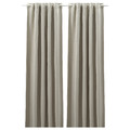 ANNAKAJSA Room darkening curtains, 1 pair, light grey, 145x300 cm