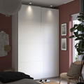 PAX / MEHAMN Wardrobe, white/double sided white, 150x66x236 cm