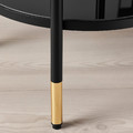 ÄSPERÖD Side table, black, glass black, 45 cm