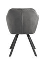 Upholstered Chair Lola, auto return, velvet, dark grey