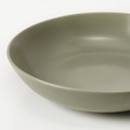 FÄRGKLAR Deep plate/bowl, matte green, 23 cm, 4 pack