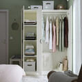 PAX / TYSSEDAL Wardrobe combination, white/mirror glass, 150x60x201 cm