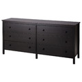 KOPPANG Chest of 6 drawers, black-brown, 172x83 cm