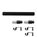 Adjustable Curtain Rod, single, 19 mm 200-330 cm, black/silver